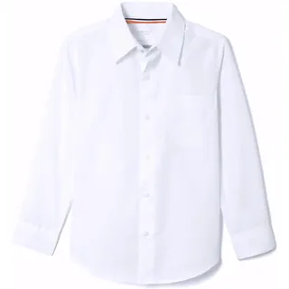 French Toast - Camisa clásica de Manga Larga para niño, confeccionada en popelín, Blanco, 8