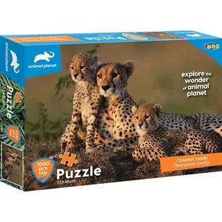 Luna Puzzle animal planet Tierpuzzle Gepardenfamilie 1000-tlg. Format 73 x 48 cm