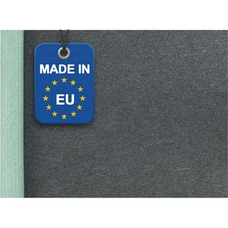 Tapiso Rasenteppich PEMBA Dunkelgrau Höhe: 4mm Balkon Terrasse 100 x 740 - Schwarz