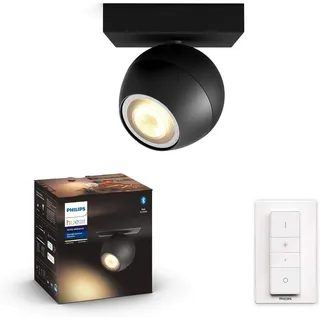 Philips Hue Spot 1-flg. White Ambiance Buckram Schwarz 250 lm inkl. Dimmer