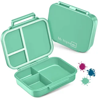 My Vesperbox – MINI BIA - Bento Box Kinder – NEUES MODEL – kompakter und leichter - Auslaufsicher & BPA Frei - Lunchbox – Brotdose - für Kindergarten und Schule (Türkis)