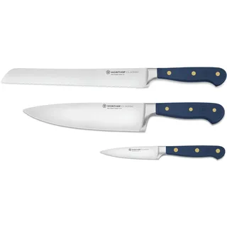 WÜSTHOF Classic Messerset mit 3 Küchenmessern, Wild Blueberry (Blau)