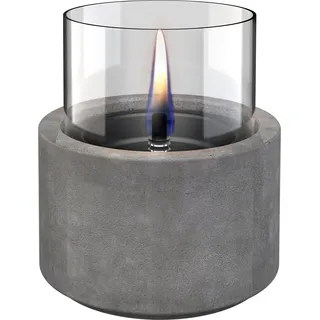 Tenderflame Tischfeuer Lotus 12 Concrete Ceramic – Elegantes Feuer für stilvolle Abende