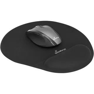 MediaRange Mousepad mit Handgelenkauflage, schwarz