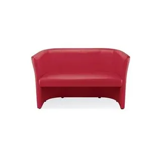 Nowy Styl 2-Sitzer Sofa Club Duo rot Kunstleder 129,0 x 63,0 x 77,0 cm, 1 St.