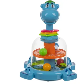 Interaktiver Kreisel mit beweglichen Bällen und Geräusch Nilpferd Lernspielzeug für Kinder 1 Jahr 24643