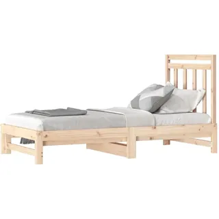 vidaXL Tagesbett Ausziehbar 2x(90x190) cm Massivholz Kiefer - Braun