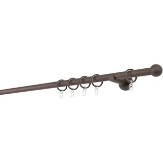 MYDECO »20mm Ball Wandträger 6,5 cm« braun, L:330cm, Gardinenstangen, Gardinenstange