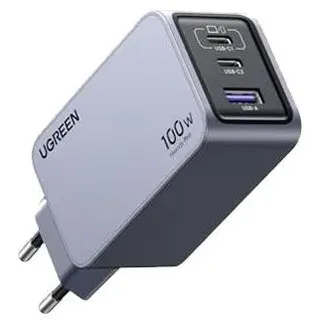 UGREEN GaN Tech Nexode Pro Fast Wall Charger, 1x USB-A | 2x USB-C Space Grey - 100 W