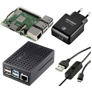 TRU Components Pure Set Raspberry Pi® 3 B+ 1 GB 4 x 1.4 GHz inkl. Netzteil, inkl. Gehäuse