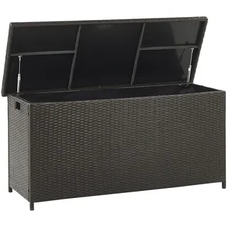 Beliani Auflagenbox 126 x 63 cm Braun/Schwarz