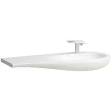 Laufen Alessi one Waschtisch, unterbaufähig, 1 Hahnloch, mit Überlauf, Ablage links, 1200x500, H814974, Farbe: Weiß Matt