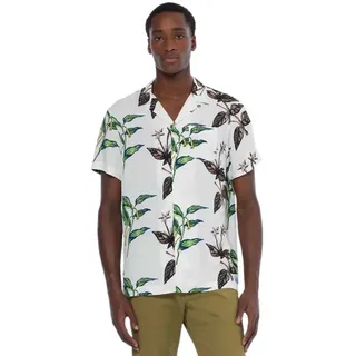 Scotch & Soda 179882 Regular Fit Kurzarmhemd - Leafs White - M