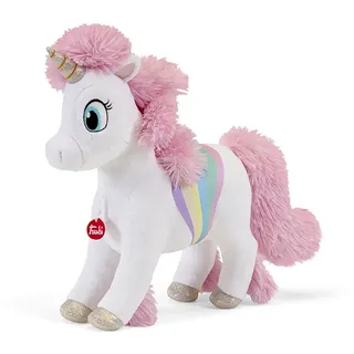 Trudi Einhorn Leslie Regenbogen Einhorn Plüsch, Kinder Geburtstagsgeschenk | 28x34x11cm Größe M | Fantasy Unicorn Collection | Modell 19299