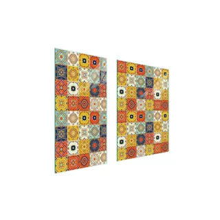 Herdabdeckplatten 2 teilig 75x52 Ceranfeld Abdeckung Glas Schneidebrett Mosaik Stück