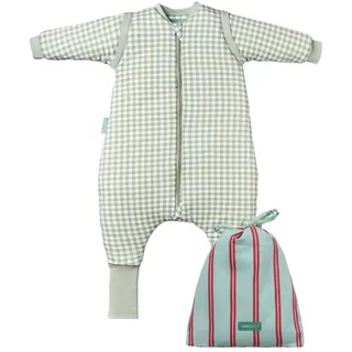 molis&co. Baby-Schlafsack mit Füßen, abnehmbare Ärmel und Socken. 2.5 TOG. Ideal für die Übergangszeit und den Winter. 100% Baumwolle (Oeko-TEX 100). (Mint Tea, 120 cm (6 Jahre))