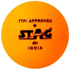 STAG One Star Tischtennisball, Kunststoff, 40 mm, 6 Stück, Orange