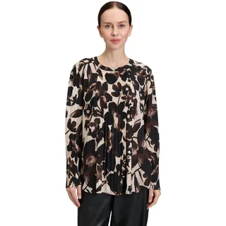 Betty Barclay Schlupfbluse mit Plissee Beige/Braun 42
