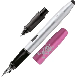 ONLINE USV-Systeme ONLINE 25025 Schreiblern-Füller und Rollerball Switch Starter Set, Anfänger-Feder für Rechtshänder, ergonomischer Tintenpatronen-Roller für Schüler, Stylus-Tip, inkl. Standard-Tintenpatronen, Pink