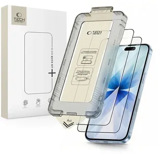 Tech-Protect Quick Set+ 2-pack Tempered Glass for iPhone 17 - Black