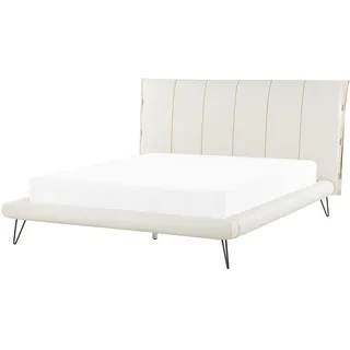 Beliani Bett 160/200cm Creme Betin , Textil , 160x200 cm , Schlafzimmer, Betten