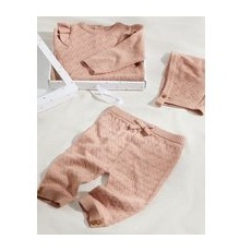 Unisex,Boys,Girls M&S Collection 3pc Pure Cotton Knitted Gift Set (0-6 Mths) - Rose, Rose - 3-6 M