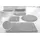Badematte »Sanremo«, Polyester, rechteckig, 3-tlg. Set grau