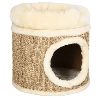 vidaXL Katzenhaus mit Luxuriösem Katzenbett 33 cm Seegras