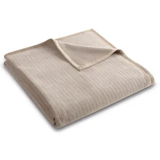 Biederlack Kuscheldecke Feels 220 x 240 cm Mischgewebe Grau Taupe