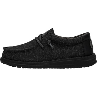 Hey Dude Jungen Wally Youth Basic Moccasin, Schwarz, 33 EU