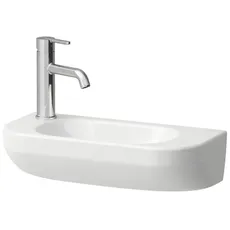 Laufen Lua Handwaschbecken, 1 Hahnloch links, Becken rechts, ohne Überlauf, 500x230mm, H815082, Farbe: Weiß