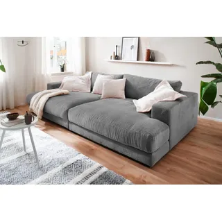 KAWOLA Big Sofa Madeline Cord grau