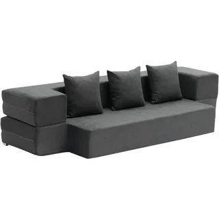 Vevor Schlafcouch 3-Sitzer Hellgrau