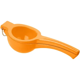 Rosenstein & Söhne Orangenpresse manuell: Manuelle Zitrus- & Saftpresse aus Metall für Orangen, Ø 8,5 cm, orange (Orangenpresse Hand, Orangensaftpresse manuell, Salat)