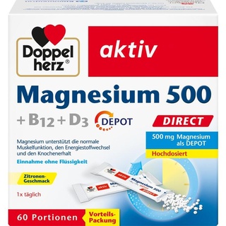 Queisser Doppelherz Magnesium 500+B12+D3 Depot DIRECT Pell.