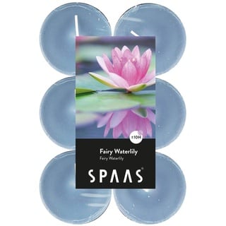 Spaas 12 Maxi Teelichter, ± 10 St. - Fairy Waterlily, 0392103.192, Grau-blau, D 58 mm x H 24 mm