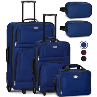 Juskys Trolley Kofferset Athen - Blau