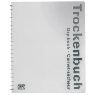 Schwäbische Albumfabrik SAFE 1075 Trockenbuch Spiralbindung 10 Blätter mit Spezialfolie Großformat 235 × 290 mm Löschkarton & Folieneinband Für Briefmarken