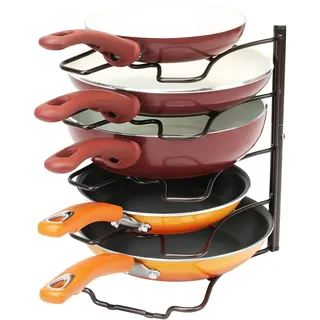 Deco Brothers Pfannen-Organizer für Küchenschrank und Theke, Bronze