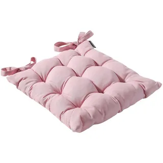 Sitzkissen , Rosa , Textil , Füllung: Schaumstoff , 46x6x46 cm , pflegeleicht, hochwertige Qualität, formstabil, langlebig, mittels Bändern zu befestigen, mittels Gurtband zu befestigen , Heimtextilien, Wohntextilien, Sitzkissen