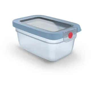 EMSA oneClick Frischhaltedose, verschlossen mit nur 1 x Klick, Lebensmittel 2 x länger frisch, 100% dicht, Made in Germany, 0,75L, gefrier-, mikrowellen- und spülmaschinengeeignet, blau, N1210400