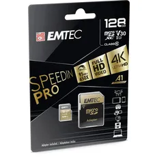 Bild microSDXC SpeedN Pro 128GB Class 10 UHS-I + SD-Adapter