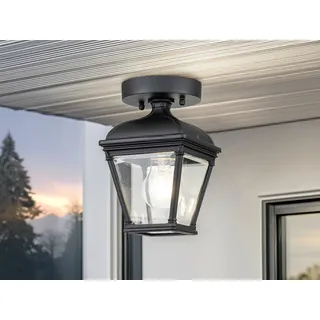 LED Außen Deckenleuchte, Laterne Landhausstil zur Terrassenbeleuchtung H: 22,5cm