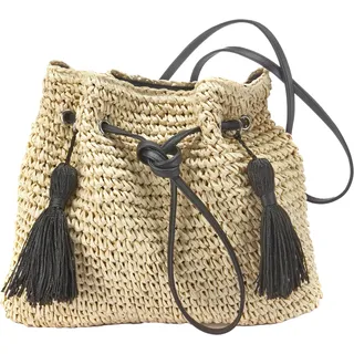 LASCANA Strandtasche Papierstroh Beige