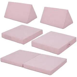 [en.casa] Kindersofa Norhulta 120 x 46 x 66 cm Textil pink