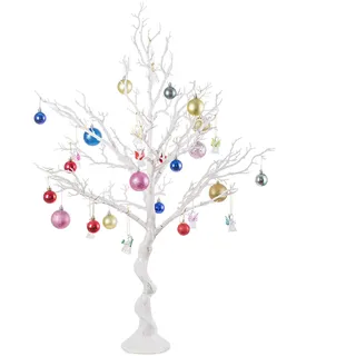 Nuptio Weißer Künstlicher Osterbaum 105cm Hoch Weihnachtsschmuck Manzanita Künstliche Bäume Dekorative Kunstzweige Zweige Innendekoration für Hochzeiten Tischaufsätze Halloween Geburtstagsfeiern