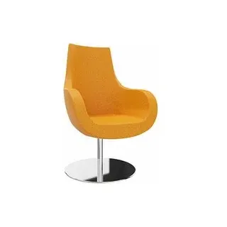 fm Besuchersessel Pirum orange chrome Stoff 71,0 x 71,0 x 108,5 cm, 1 St.
