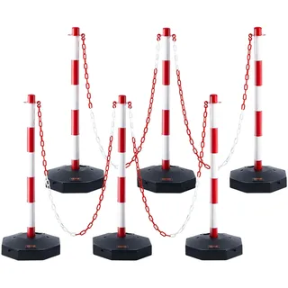 Vevor Verkehrshütchen Verkehr Absperrpfosten 285 x 285 mm Rot/Weiß
