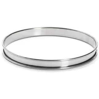 De Buyer - Runder Tortenring aus Edelstahl mit gerolltem Rand - Durchmesser 16 cm, Höhe 2 cm - 3091.16N, Silber