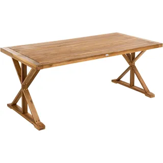 Beliani Gartentisch 180 x 90 x 74 cm Braun